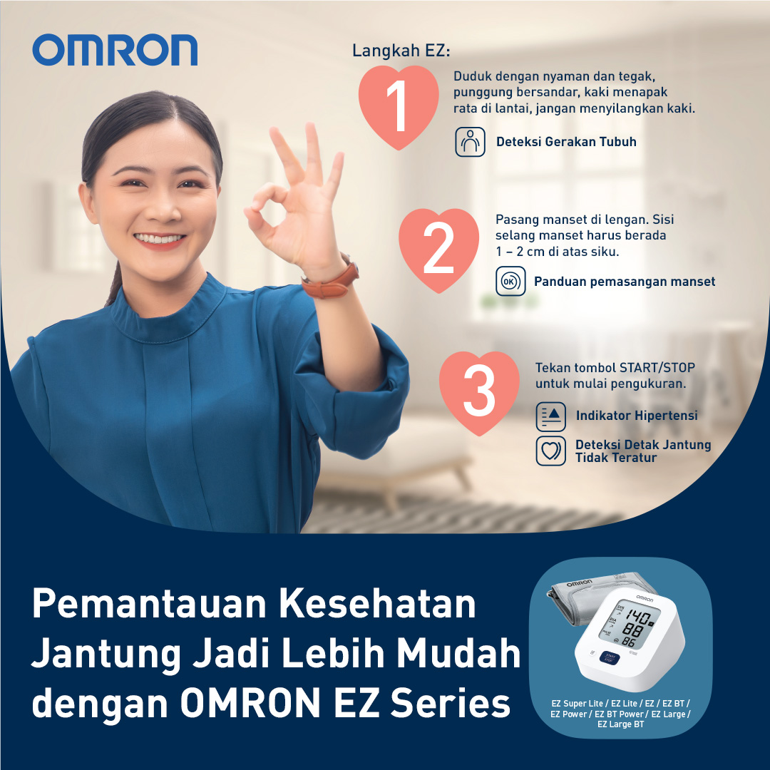 Omron Tensimeter Digital HEM-7155T Blood Pressure Monitor Lengan Atas Bluetooth IntelliWrap Foto 8