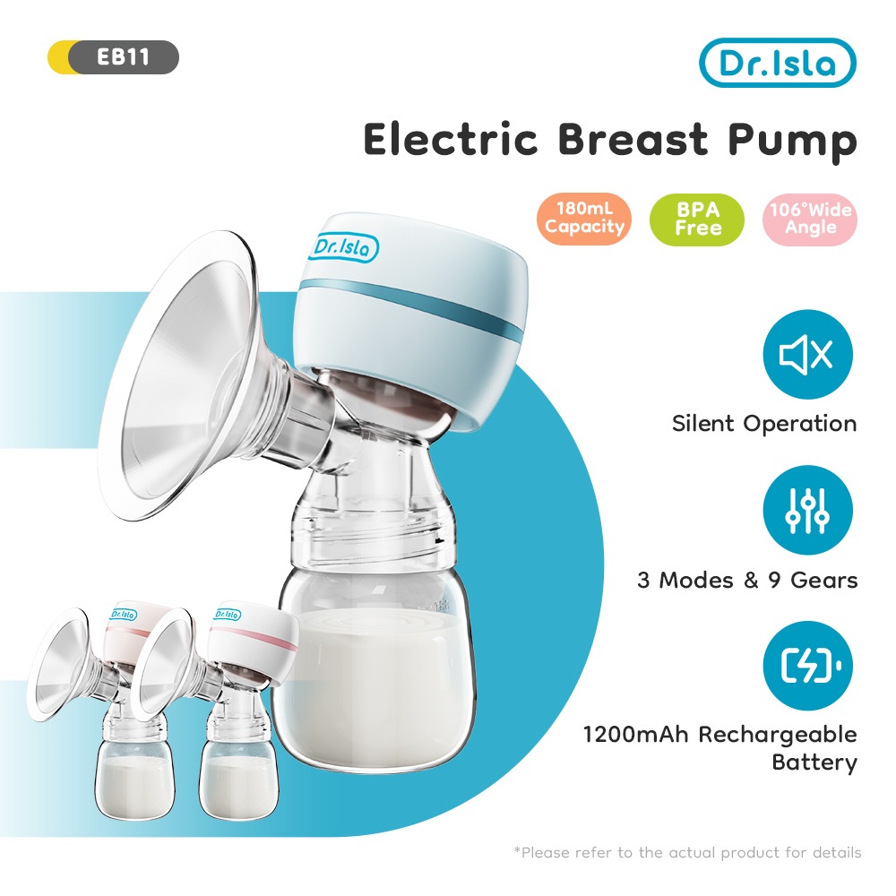 Dr.isla EB11 Pompa ASI Elektrik Portable Tanpa Kabel Hisap Kuat Single Pump Foto 2