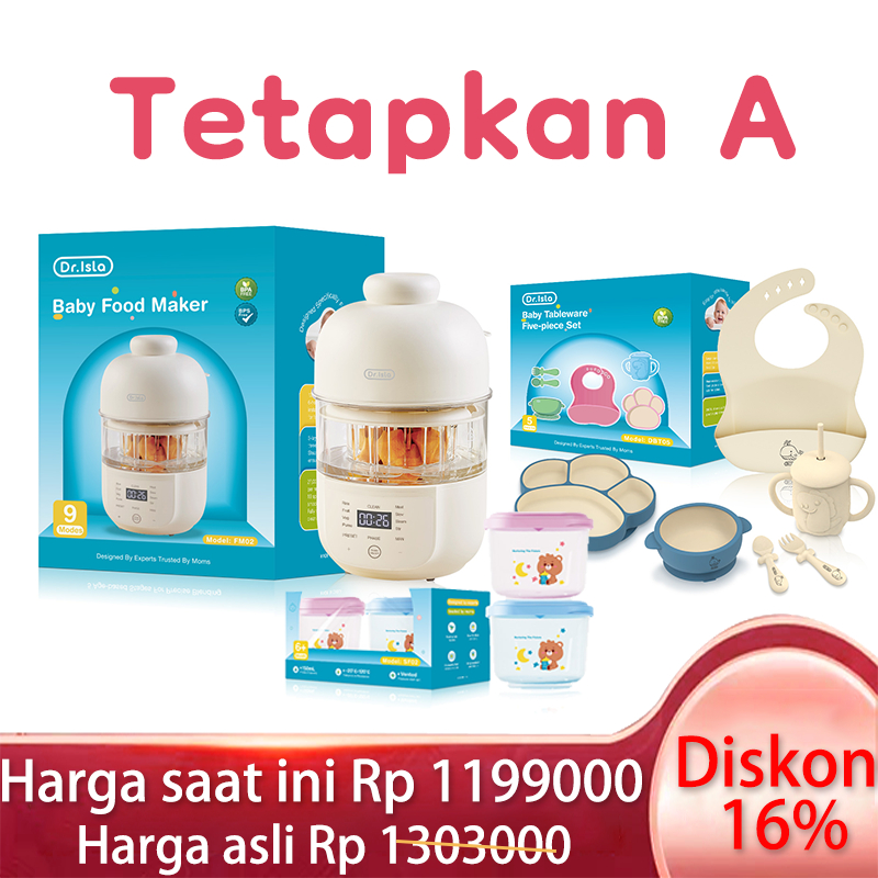 Dr.isla Smart Baby Food Processor MPASI 12 Fitur Pengukus Blender Serbaguna Foto 6