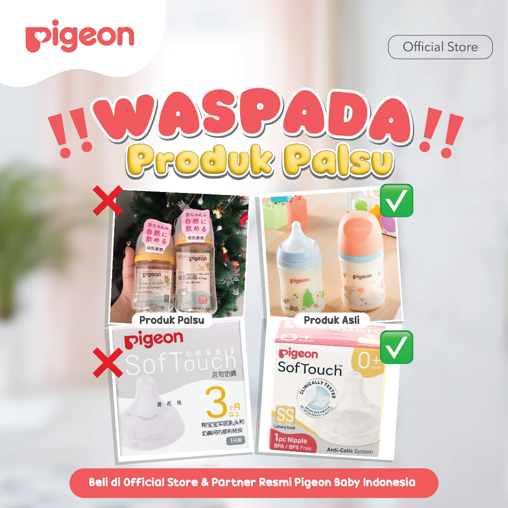 PIGEON Botol SofTouch 2-Step Straw Set 240ml Wide Neck Bebas BPA Anti Kolik Foto 5
