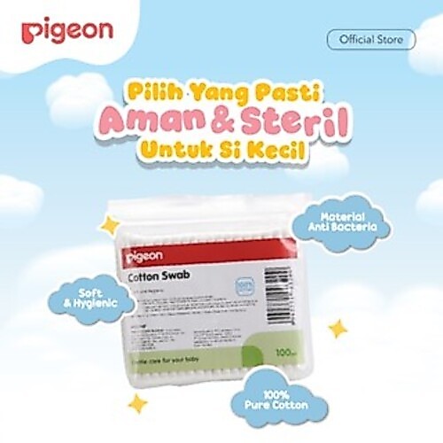 Pigeon Cotton Swab Cotton Buds Kapas Tangkai Lembut untuk Bayi & Anak