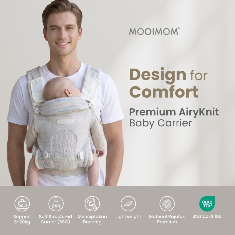 MOOIMOM AiryKnit Baby Carrier M-Shape Foto 2