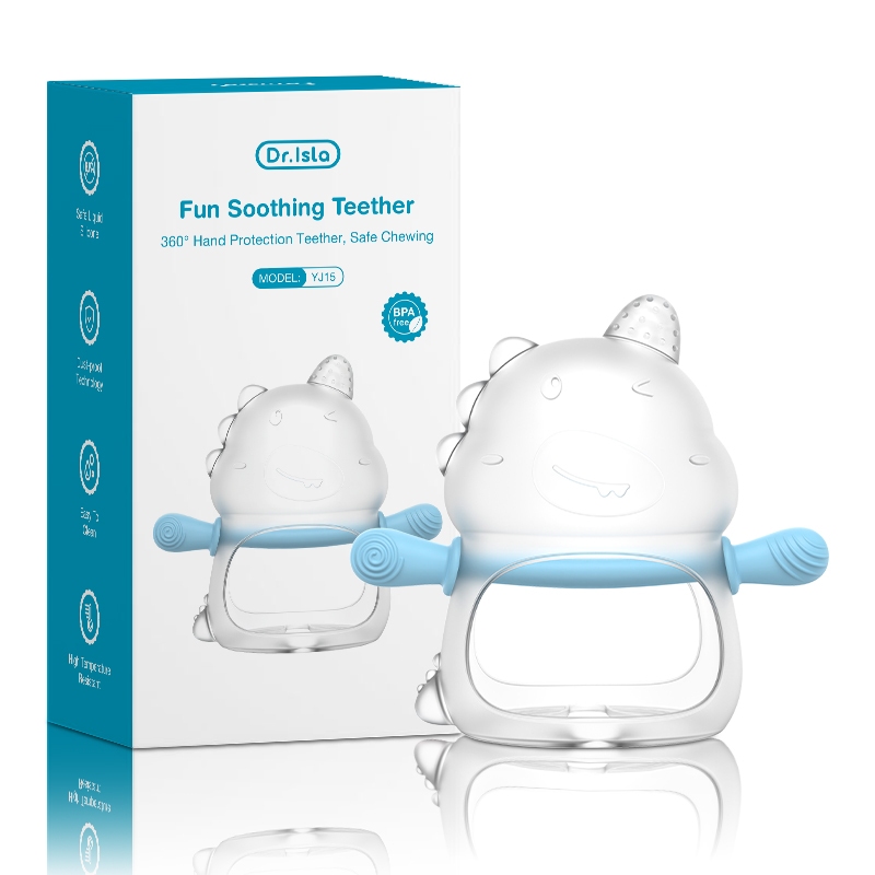 Dr.isla Teether Bayi YJ15 Silikon Food Grade BPA Free Anti-Isap Jari Mainan Gigitan 0-6 Foto 6