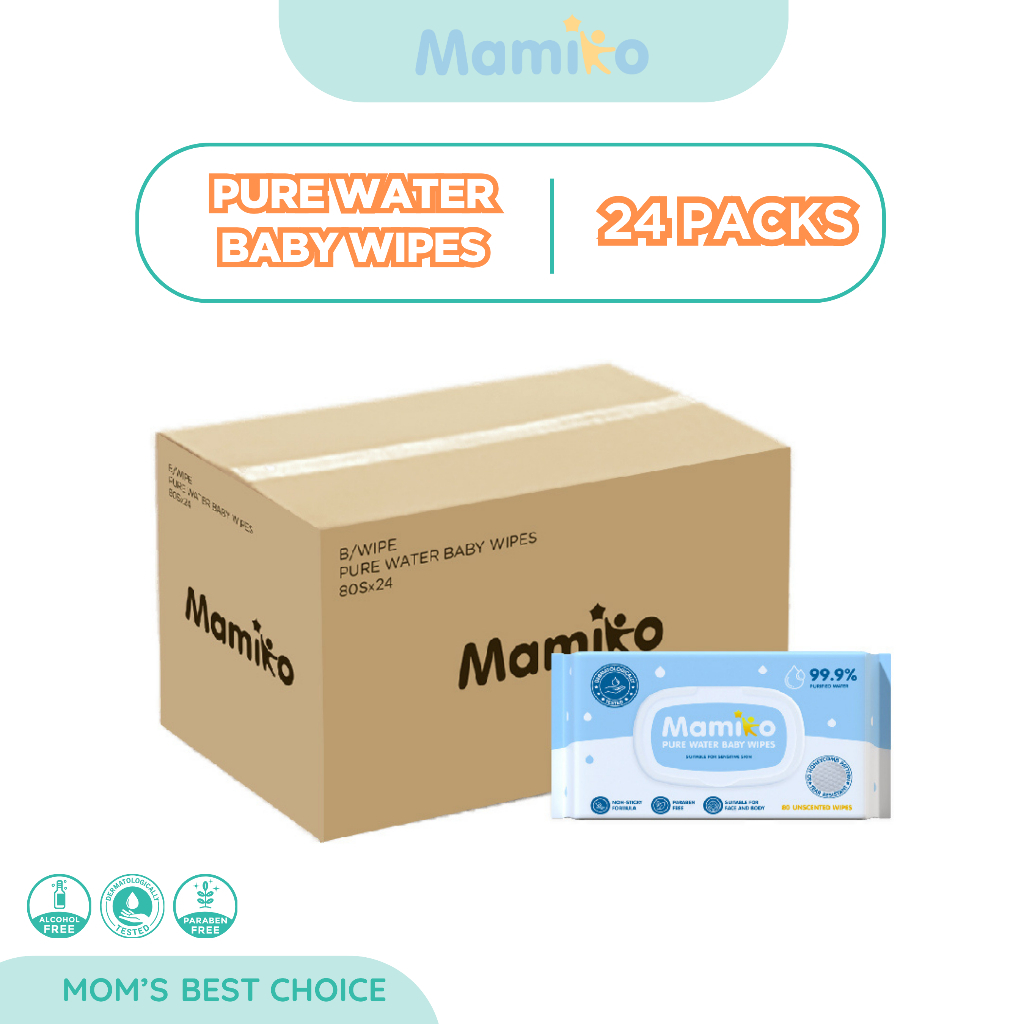 Mamiko Pure Water Baby Wipes Tisu Basah Bayi 80s Hipoalergenik Non Alkohol Foto 7