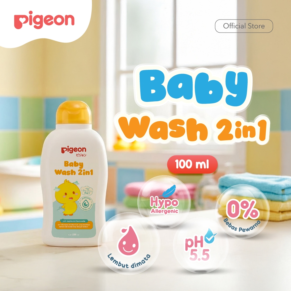 Pigeon Baby Wash Chamomile Sabun Cair 2in1 Shampoo & Body Hypoallergenic Halal Foto 3