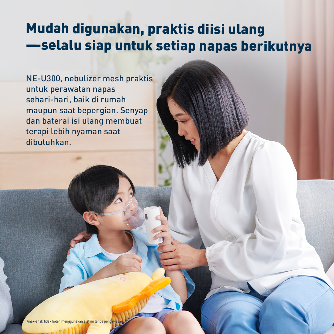 Omron NE-U300 Mesh Nebulizer Portable USB Type-C Rechargeable & Paseo Baby Travel Pack Foto 7