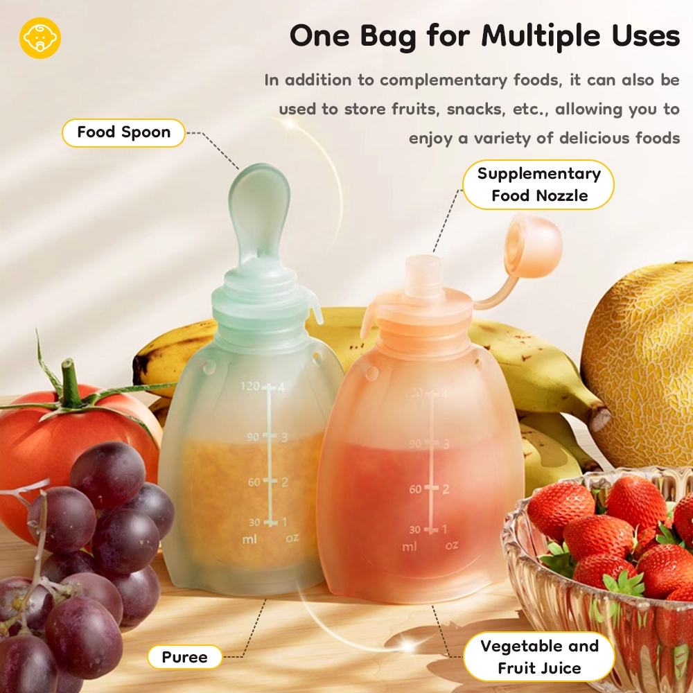 Dr.isla MSB18 Silicone Food Storage Bag Reusable Ziplock Food Grade Kantong ASI Bayi Foto 2