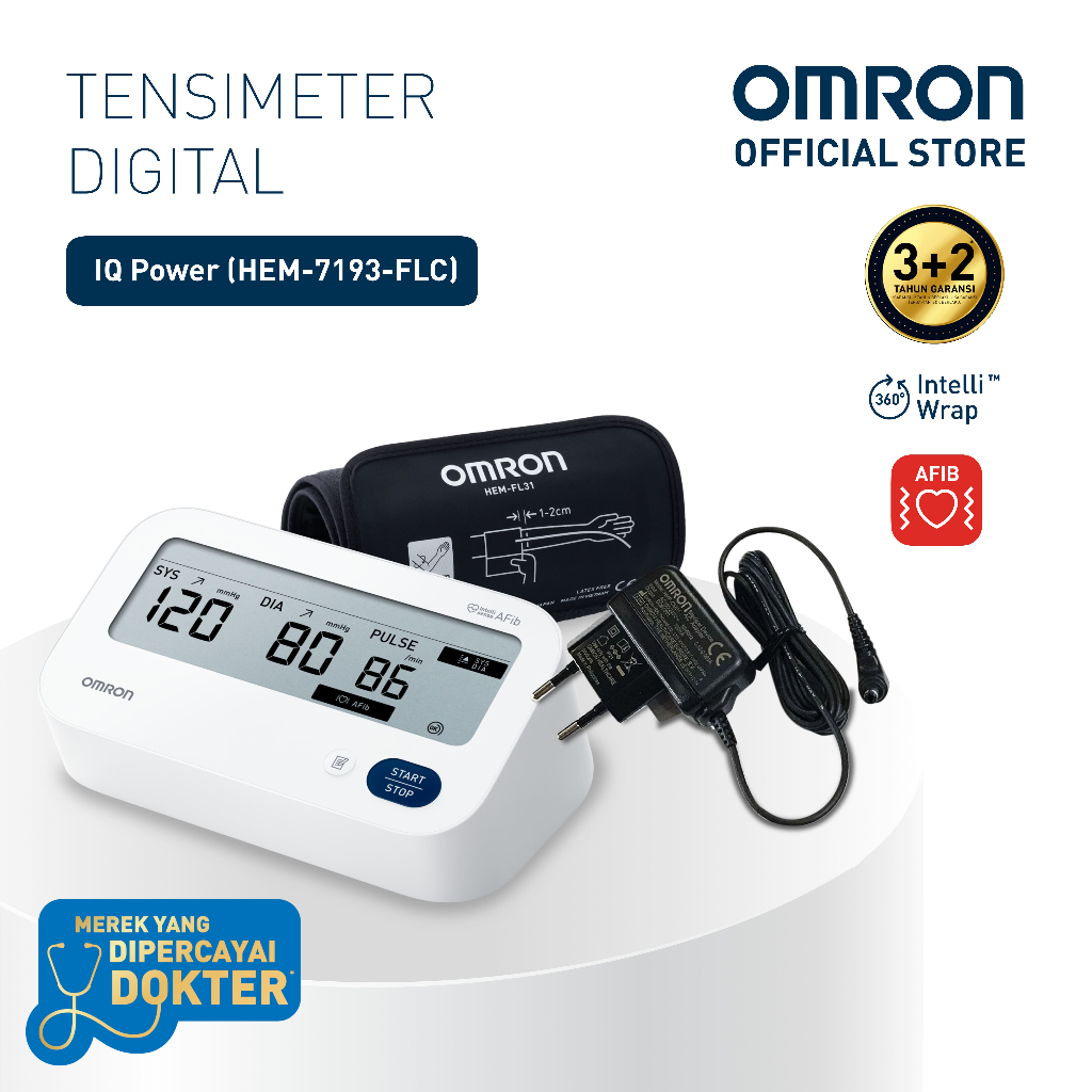 Tensimeter Digital Omron HEM-7156A dengan Manset IntelliWrap 360 dan Deteksi Irama Jantung Foto 7