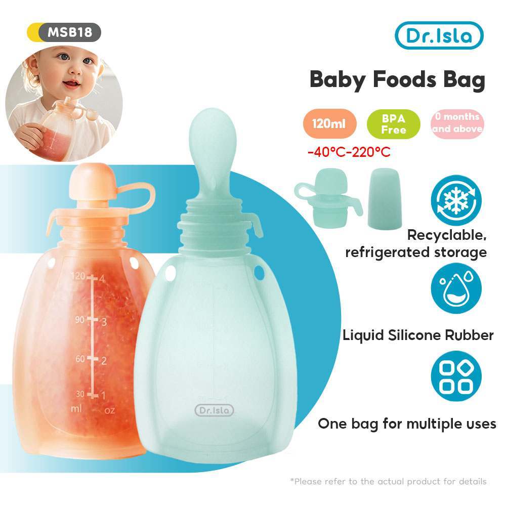 Kantong ASI Dr.Isla MSB18 Silicone Ziplock Reusable Tempat Makan Bayi Portable