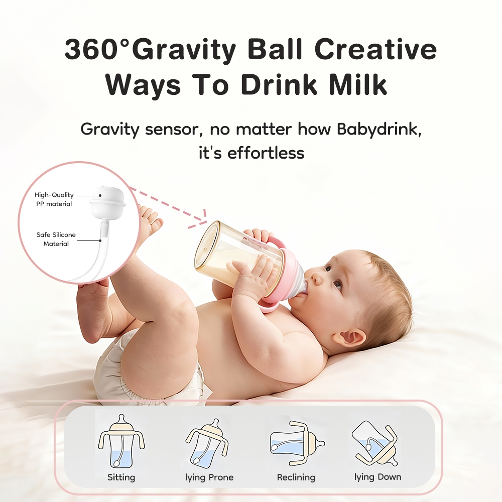 Dr.isla Dot Bayi 2PCS BY60 Dengan Sedotan Bola Gravitasi Untuk Botol Berleher 60mm Foto 4