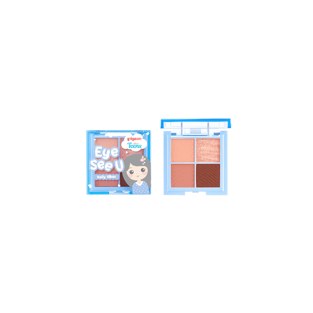 Pigeon Teens Eye See U Eyeshadow Palette 4in1 3.2gr Pigmented Longlasting Formula