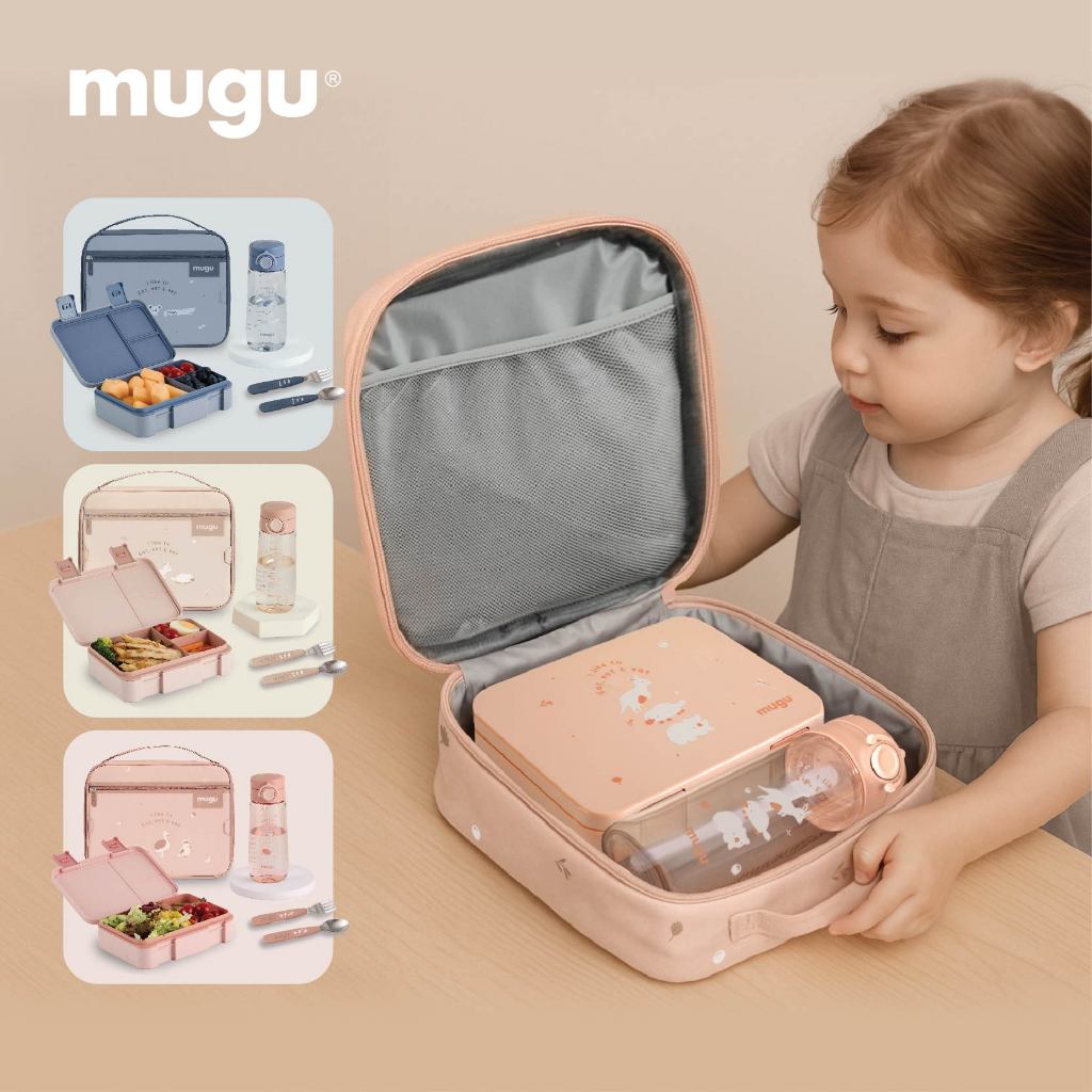 Mugu Bento Set Kids Complete Anti Bocor Foto 3