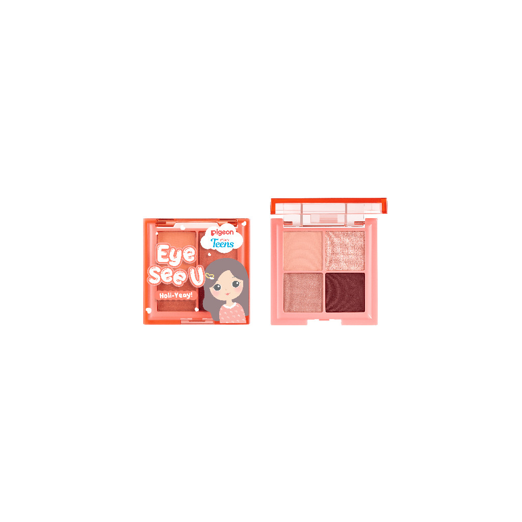 Pigeon Teens Eye See U Eyeshadow Palette 4in1 3.2gr Pigmented Longlasting Formula Foto 2