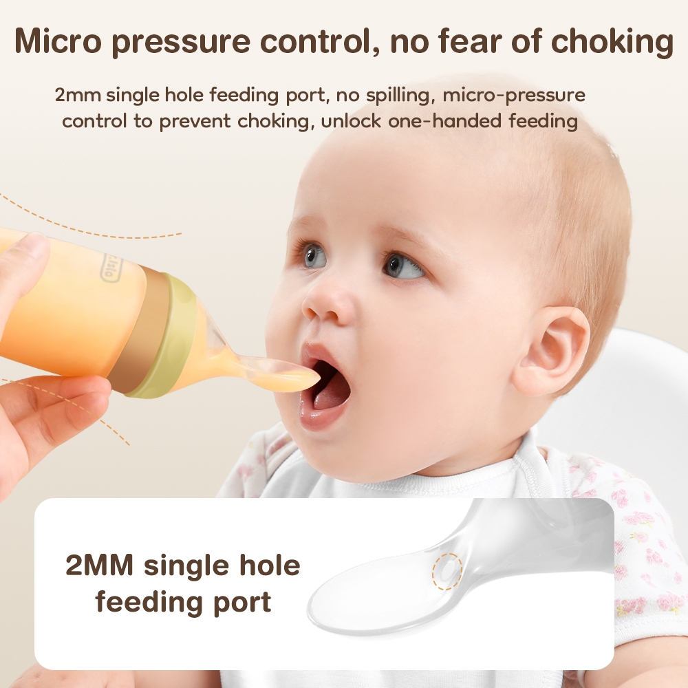 Dr.isla Baby Feeder Spoon Silicone Sendok Makan Bayi 2 in 1 Portable MPASI Model Foto 2
