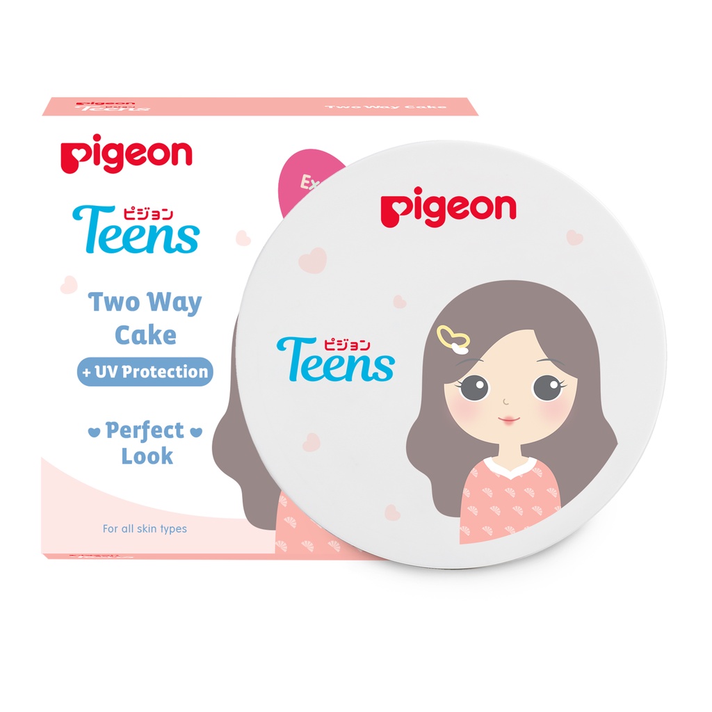 PIGEON TEENS Two Way Cake Compact Powder 14Gr Warna Sand Bedak Foundation