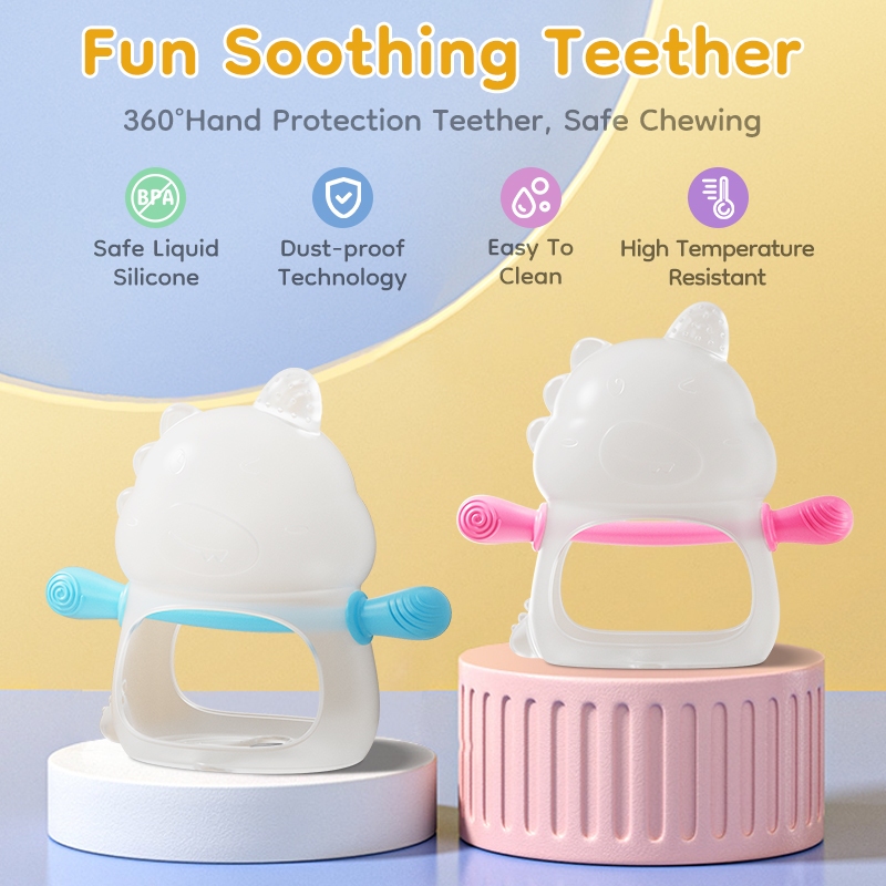 Dr.isla Teether Bayi YJ15 Silikon Food Grade BPA Free dengan Wadah Penyimpanan Foto 3