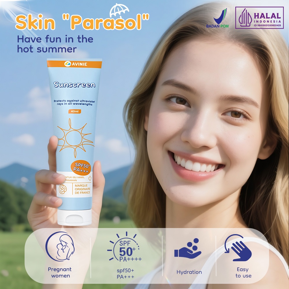 Sunscreen AVINIE SPF 50 PA++++ Physical Non-Comedogenic untuk Ibu Hamil Menyusui Foto 8