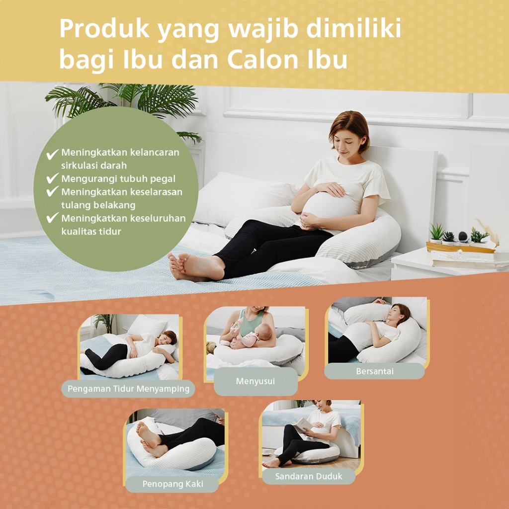 Bantal Menyusui Unilove Rusty Pink Foto 6