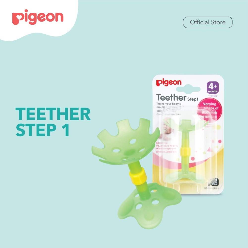 PIGEON Teether Step 1 & Step 2 untuk Bayi 4 dan 7 Bulan Mainan Foto 5